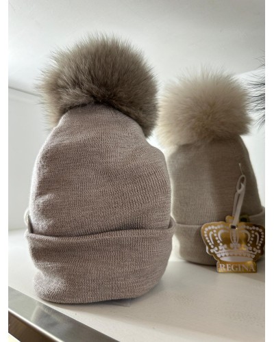 Cuffia Ponpon Volpe REGINA
