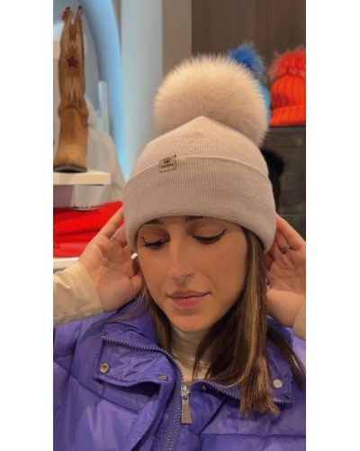 Cuffia Ponpon Volpe REGINA