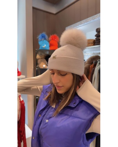 Cuffia Ponpon Volpe REGINA