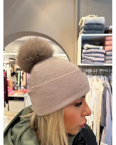 Cuffia Ponpon Volpe REGINA