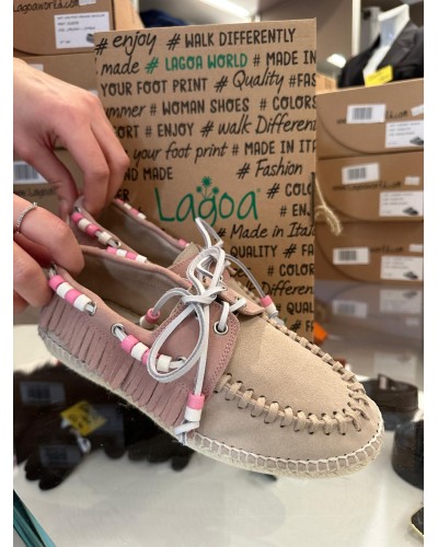 Scarpa Nautico Frange Bicolor LAGOA