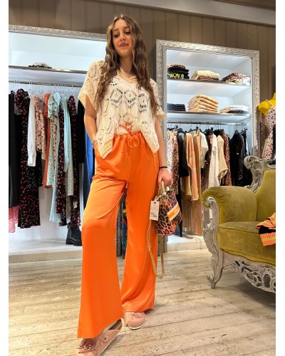 Pantalone Dritto in Raso GAELLE PARIS