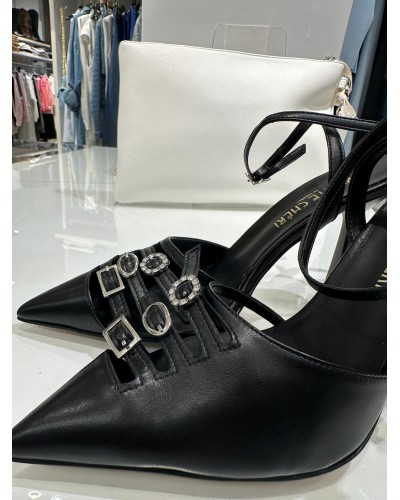 Sandalo in Nappa Nero PETITE CHERI