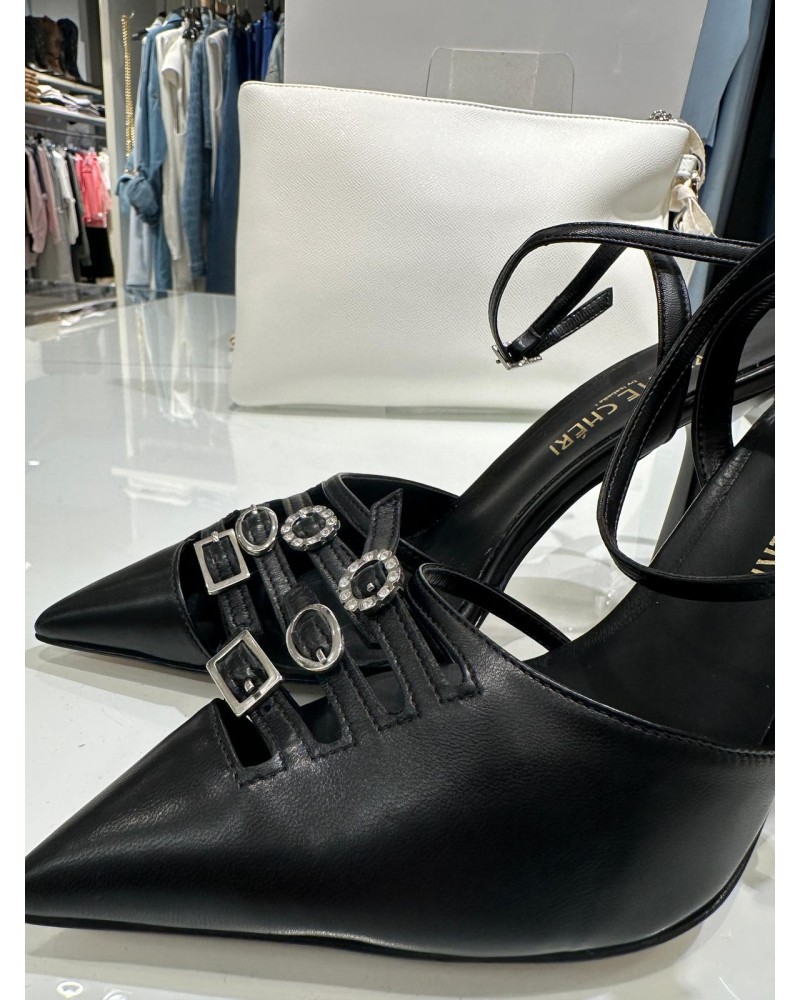 Sandalo in Nappa Nero PETITE CHERI