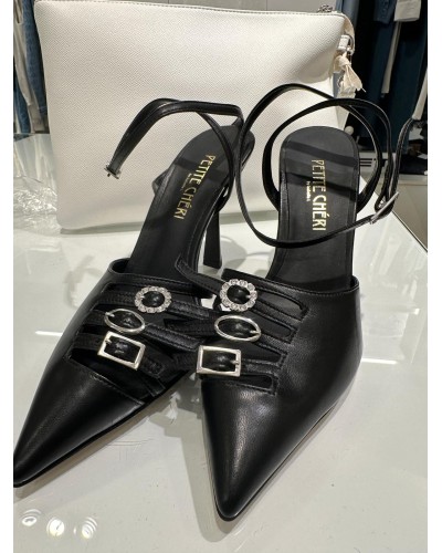 Sandalo in Nappa Nero PETITE CHERI