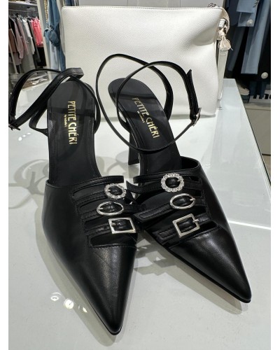 Sandalo in Nappa Nero PETITE CHERI