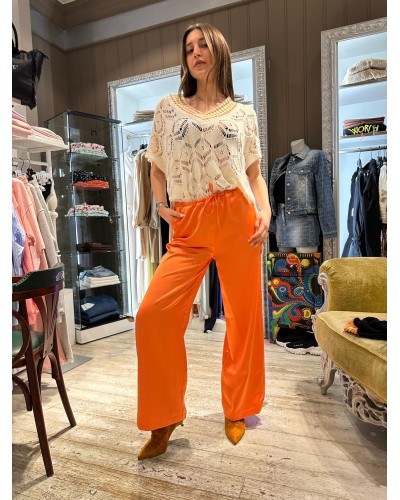 Pantalone Dritto in Raso GAELLE PARIS