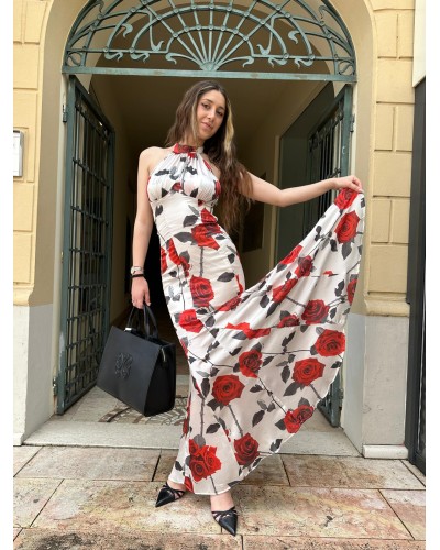 Abito Lungo con Rose GAELLE PARIS