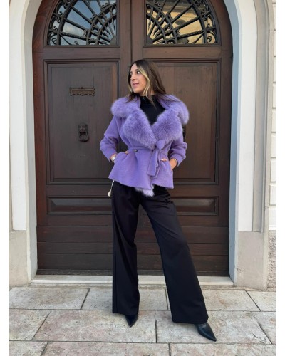 Cappotto Corto con Ecovolpe REGINA