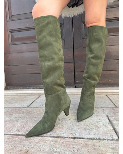 Stivale Camoscio Oliva PETITE CHERI