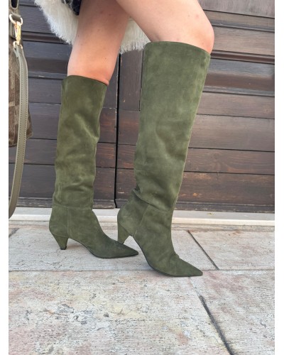 Stivale Camoscio Oliva PETITE CHERI