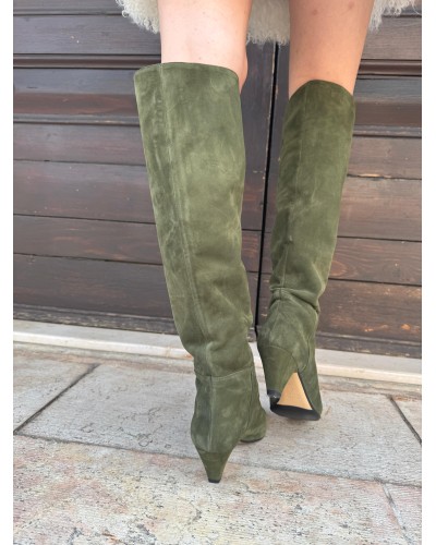 Stivale Camoscio Oliva PETITE CHERI