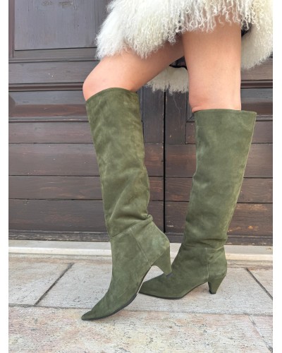 Stivale Camoscio Oliva PETITE CHERI