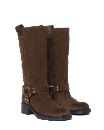 Stivale Biker Blackpool Camoscio GISEL MOIRE'