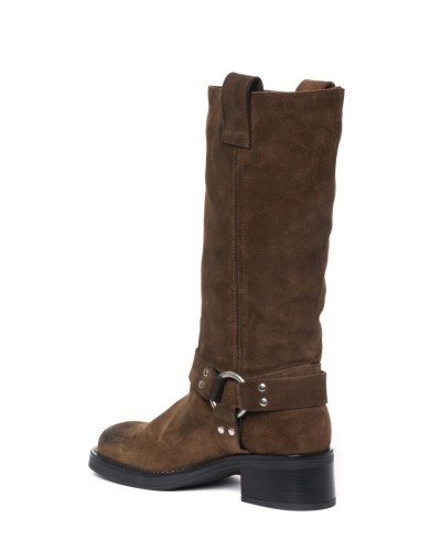 Stivale Biker Blackpool Camoscio GISEL MOIRE'