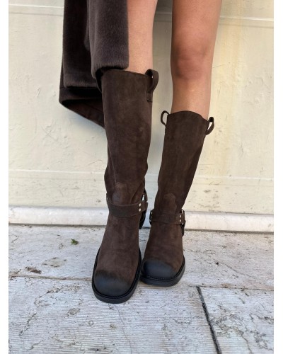 Stivale Biker Blackpool Camoscio GISEL MOIRE'