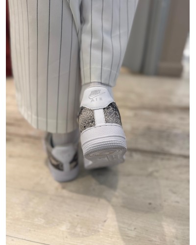 Sneakers Nike Air Force 1 Pitone Argento NIKE