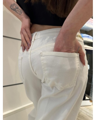 Jeans Mom Bianco GAELLE PARIS