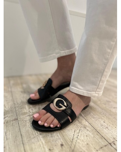 Sandalo con Metal Logo GAELLE PARIS