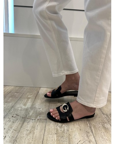 Sandalo con Metal Logo GAELLE PARIS