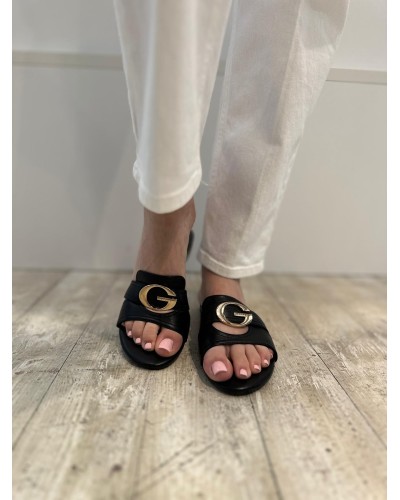 Sandalo con Metal Logo GAELLE PARIS