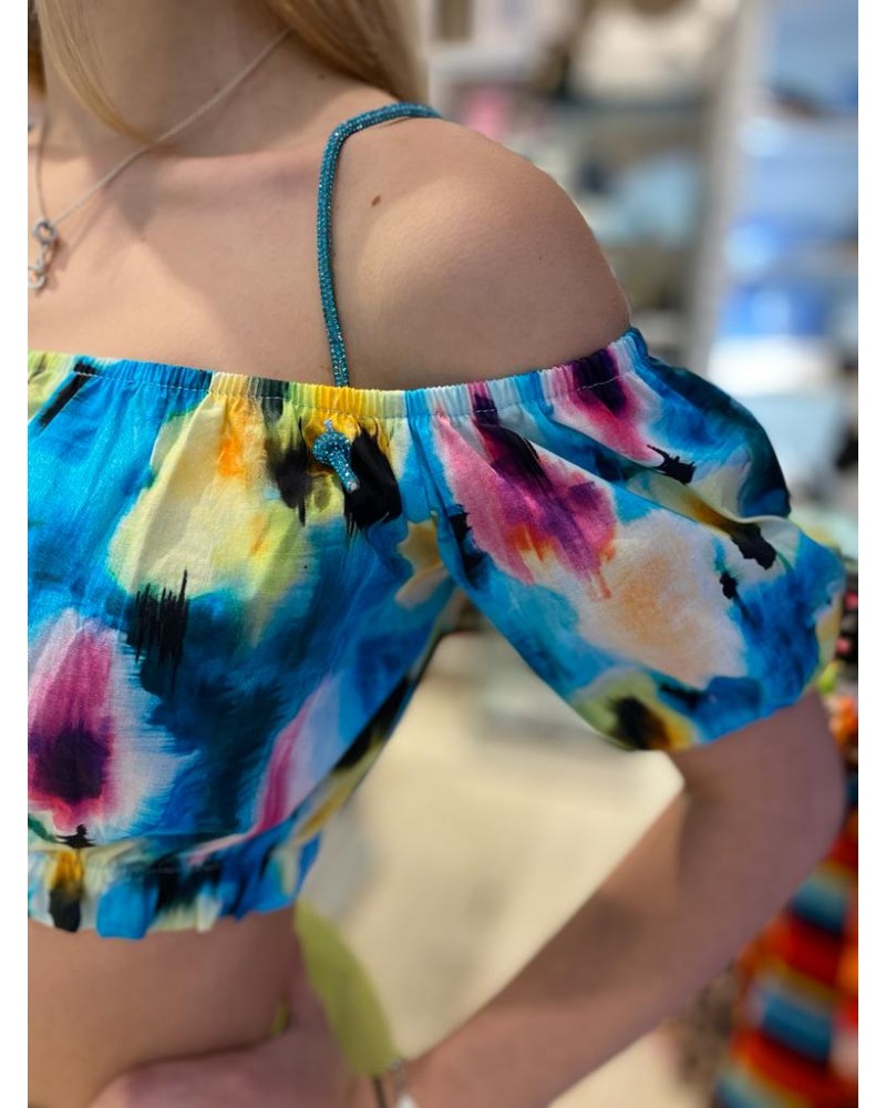 Top corto in popeline SHOP ART