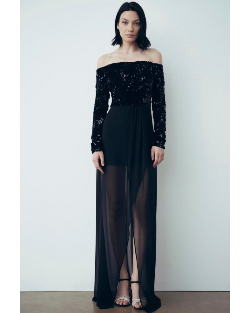 Abito Lungo con Pailettes GAELLE PARIS