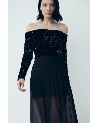 Abito Lungo con Pailettes GAELLE PARIS