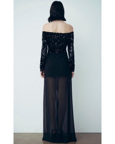 Abito Lungo con Pailettes GAELLE PARIS