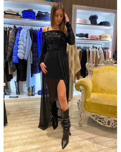 Abito Lungo con Pailettes GAELLE PARIS