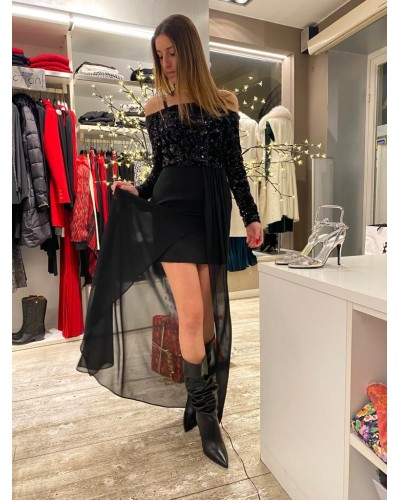 Abito Lungo con Pailettes GAELLE PARIS